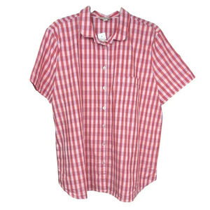 Loft Sleep Plaid Pajama Shirt Top Size Large Button Up Top Only NWT